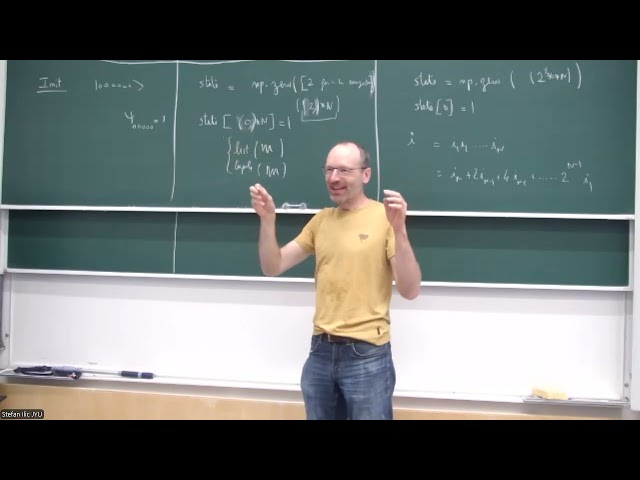 Lecture 2: quantum computer emulators, matrix product states