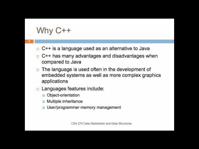 C++ Part 1 - a