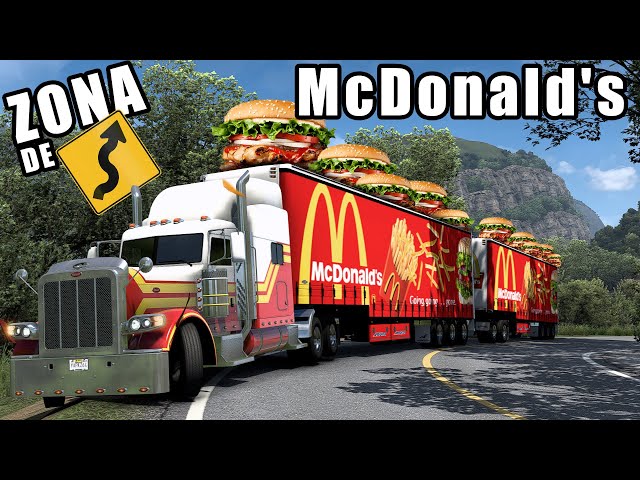 Peterbilt DOUBLE Trailer in Plan de Barrancas, EXTREME Curve Zone American Truck Simulator