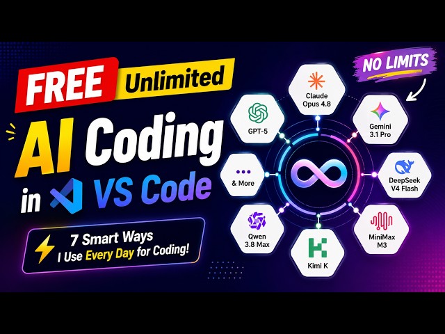 FREE Unlimited AI Coding in VS Code (Claude Opus, GPT-5, Gemini & More)