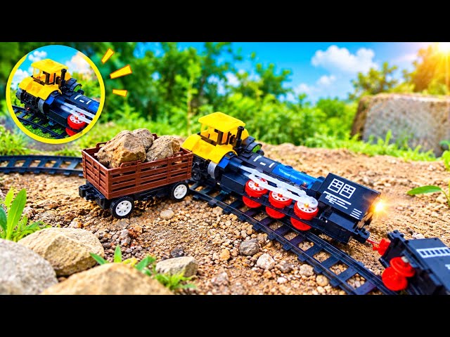 Jcb 5cx backoe loading mud in Tata truck 2518 and dump trucks train 🚂 