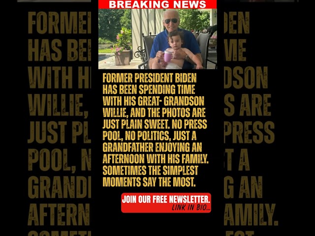 BREAKING: Biden Spotted Spending Quality Time With His Great-Grandson, Looking Like Any Doting Grand