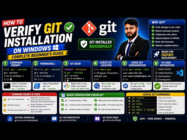 How to Verify Git Installation on Windows | Fix Git Not Recognized Error
