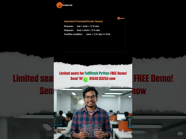 Circular Queue Formula in DSA | DSA with Python in Telugu | PythonLife