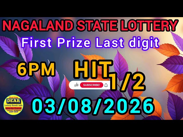 First Prize Last Digit 03/08/26 Nagaland State Lottery Target Number Lottery Sambad Target Number🎯