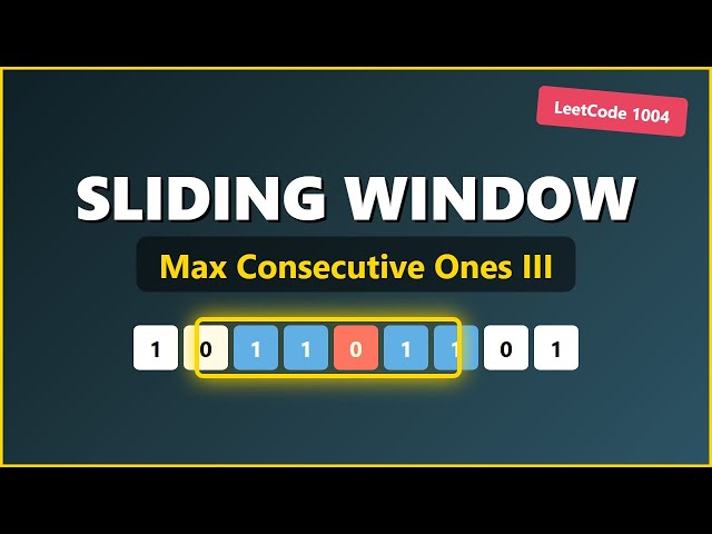 Maximum Consecutive Ones III - Sliding Window Pattern Explained