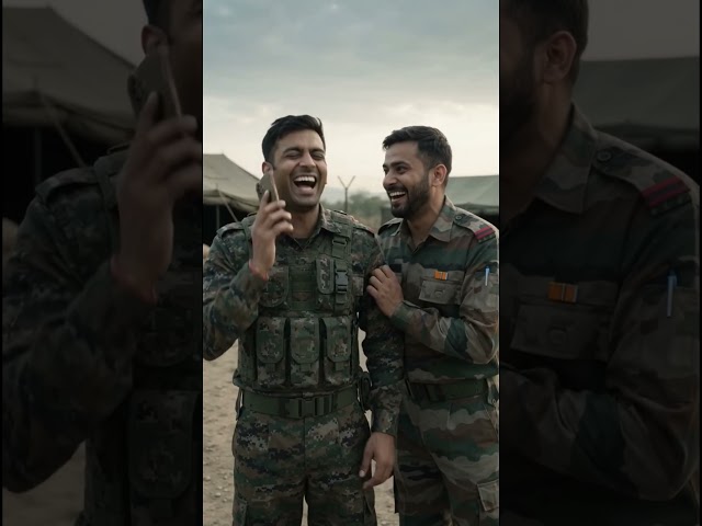 Mom, when will I get leave? Just then, my army brother's friend arrives. #viral #shorts #aivideo today😂🤣