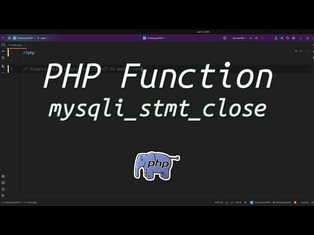Why should you close mysqli statements? Master mysqli_stmt_close() in #php for Efficient Resource