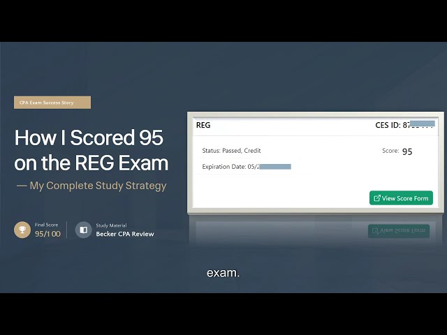 How I Scored 95 in REG Exam | My Exact Strategy & Study Plan !!!