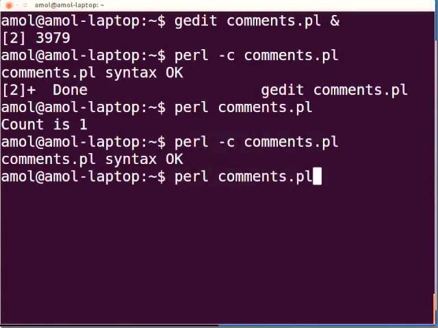 Comments in Perl - Tamil
