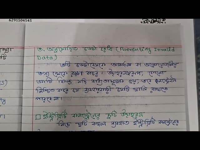 ডেটাবেজ ইন্ট্রিগ্রিটি কনস্ট্রেইন কী এবং কেন প্রয়োজন? (সহজ ব্যাখ্যা)