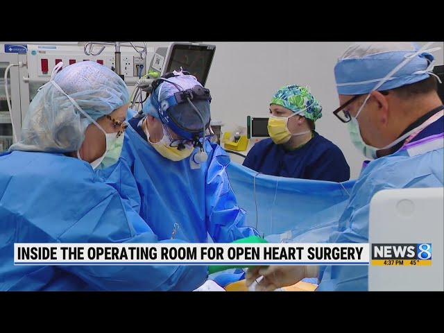 Inside the operating room for open heart surgery