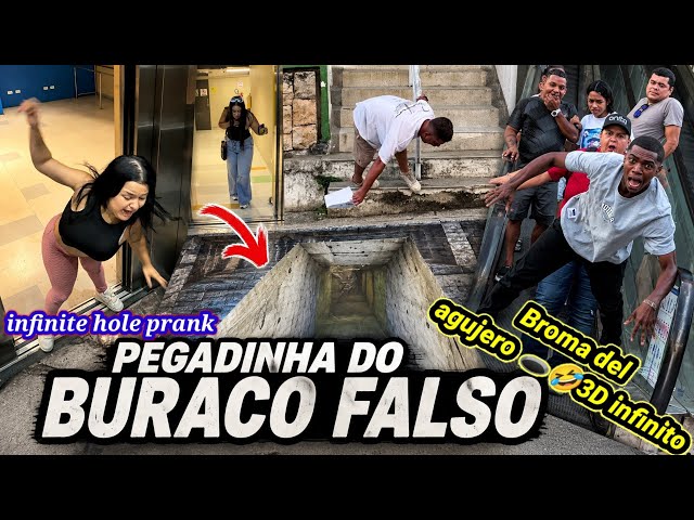 Broma del agujero 🕳️🤣3D infinito / Pegadinha do buraco 🕳️ infinito /infinite hole prank