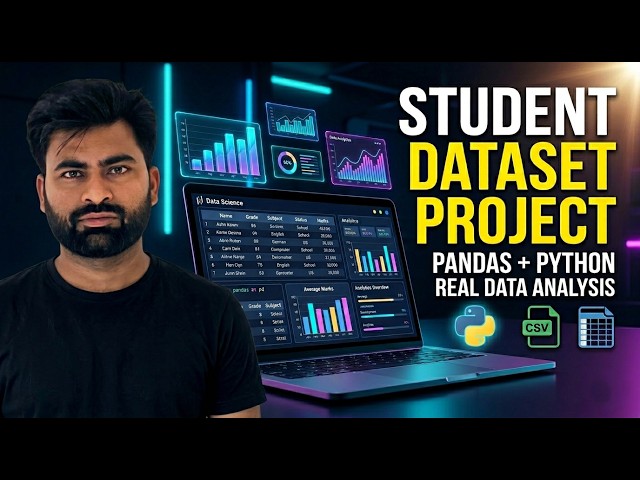 Python Pandas Project  | Analyse Student Dataset | Data Science Lecture 20