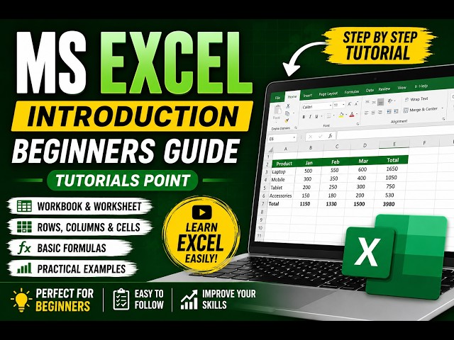 MS Excel Tutorial for Beginners | Introduction, Basics & Step-by-Step Guide | Learn Excel