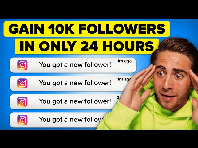 How To Grow 10K REAL Followers on Instagram in 24 Hours or Faster (New Algorithm)