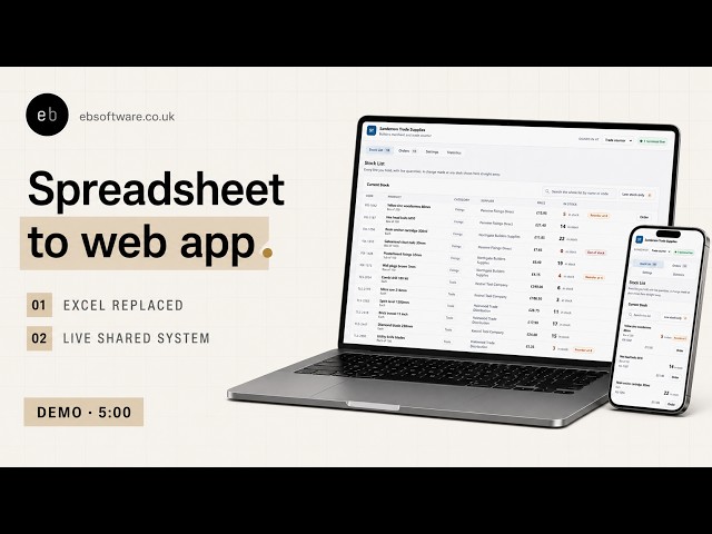 Spreadsheet to Web App Demo | Excel Replaced With a Live System