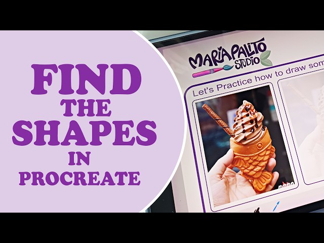 Procreate practice: Recognizing shapes and sketching from a template