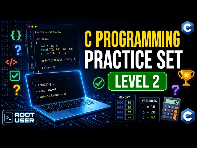 C Programming Practice Set | Level 2 (Beginner Friendly)