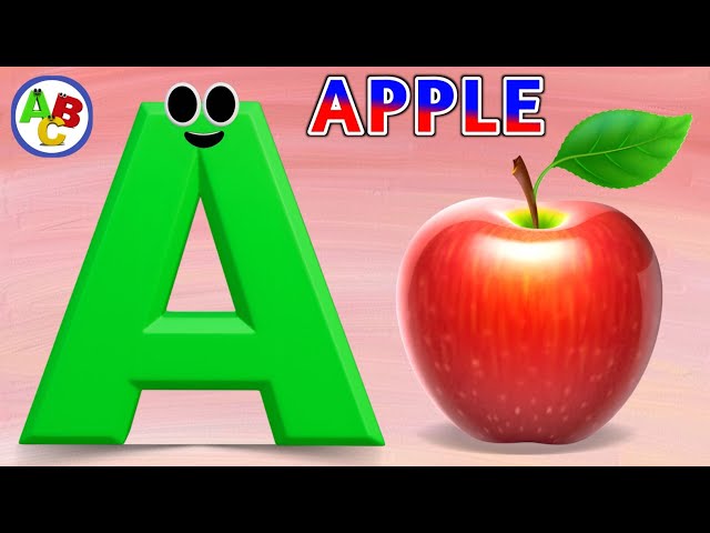 A is For Apple 🍎 !! Abc Nursery Rhymes Video For Kids !! Learn Simple Phonics Song For Toddlers 