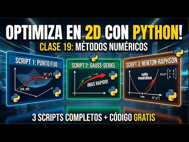 ¡Domina la Optimización 2D en Python! Punto Fijo, Gauss-Seidel y Newton-Raphson con Código Gratis