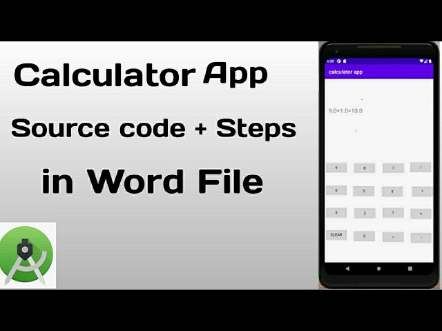 Calculator App |How to Create a Simple Calculator Android App Using Android Studio |IT Project