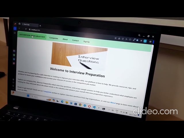 Interview Preparation Project on MERN Stack