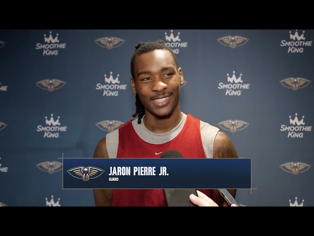 Jaron Pierre Jr. on return to St. Aug., rookie debut | Pelicans Training Camp 2026