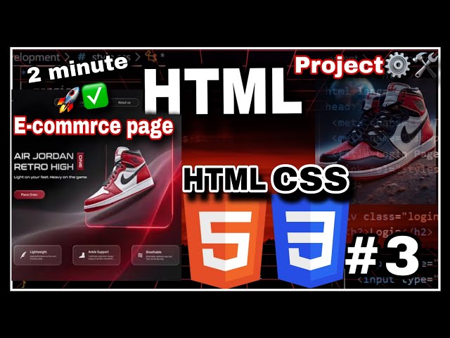 E- Commerce product page in 3 minute - html & css | #html #css #education #ecommerce .