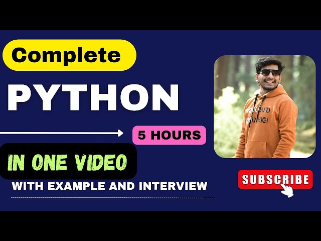 "Master Python Programming in 5 Hours | Complete Python Tutorial for Beginners & Advanced"