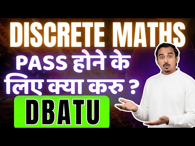 DISCRETE MATHS DBATU | MOST IMPORTNAT QUESTIONS | SEMESTER 3 DBATU | FADU ENGINEER #dbatu