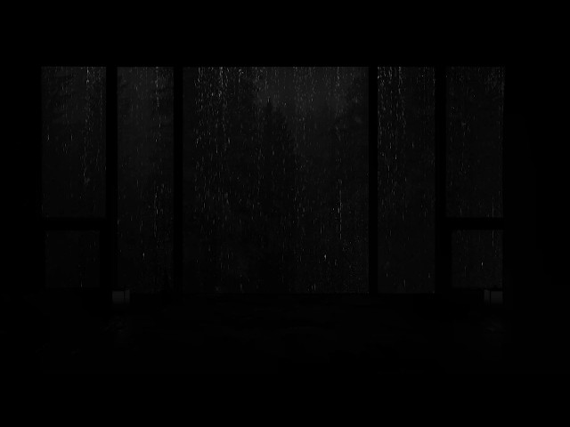 Sleep with Rain on Window | Cold Rainstorm in the Pine Forest, Warm Bedroom Inside