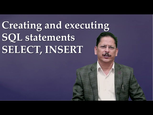Creating and executing SQL statements #swayamprabha