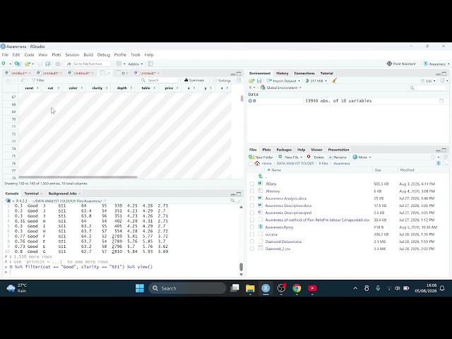 #02 how to Filter in Rstudio for Beginners-Friendly | part 2