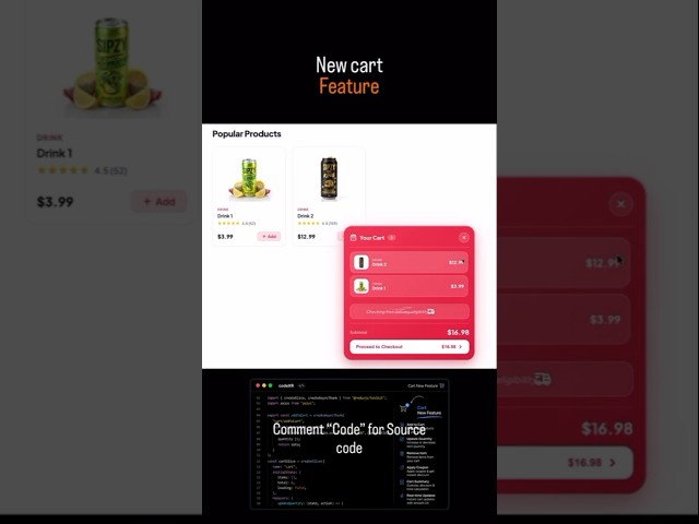 🛒 I Built This INSANE Shopping Cart Animation with HTML & CSS! #shorts🔥 #html 💻#css3💻#viral📈