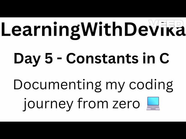 Day 5 – Constants in C | #define vs const | Types of Constants | C Programming for Beginners