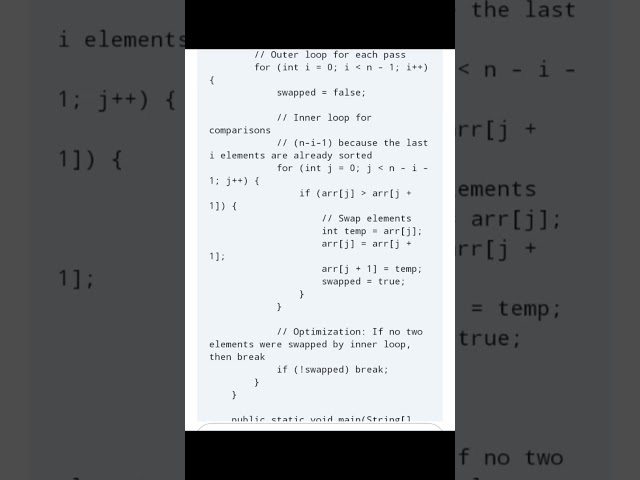 "Visualizing Bubble Sort: How the 'Heaviest' Numbers Sink! 💻✨ #Coding #Java #DataStructures"