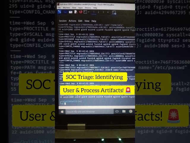 Day 21: Linux File Integrity Monitoring & Auditd Analysis! 🛡️ #cybersecurity #shorts