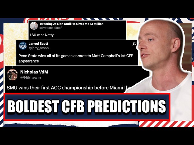 Boldest CFB Predictions For 2026 - Josh Pate's College Football Show