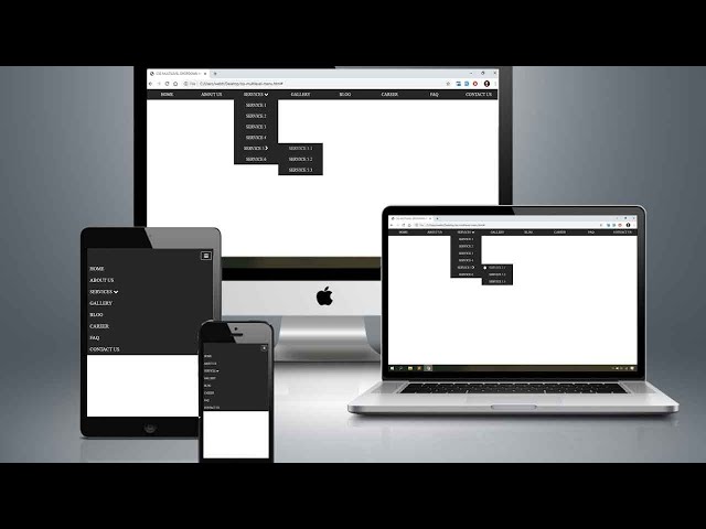 Responsive Multilevel Dropdown Menu With HTML And CSS #webtrickshome