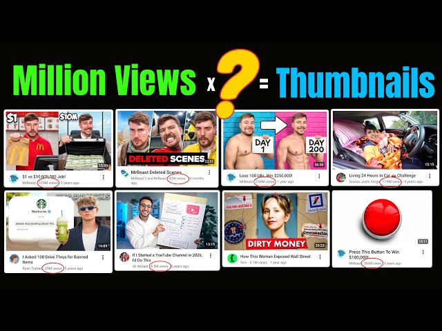 8 Thumbnail Formats That Get MILLION of Views