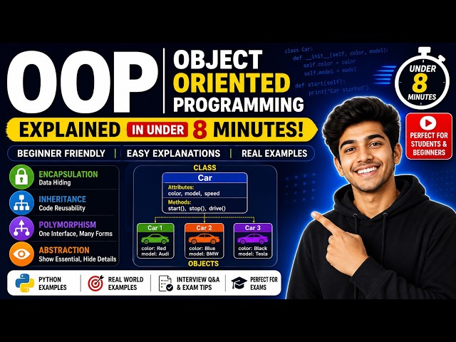 Learn Object-Oriented Programming (OOP) in Under 8 Minutes | Complete Beginner's Guide (2026)
