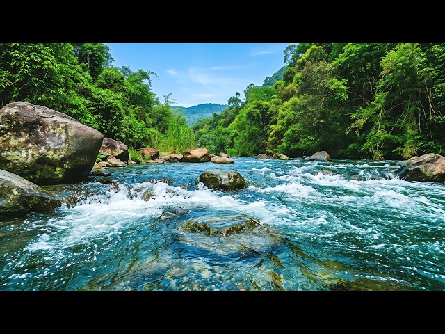 CRYSTAL CLEAR RIVER FLOW ASMR, PERFECT SLEEP, FOCUS & RELAXATION BACKGROUND