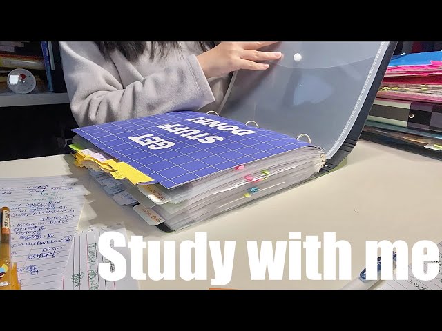 STUDY WITH ME 3.5hrs | Background noise,no music,no break | ASMR | real time｜motivation