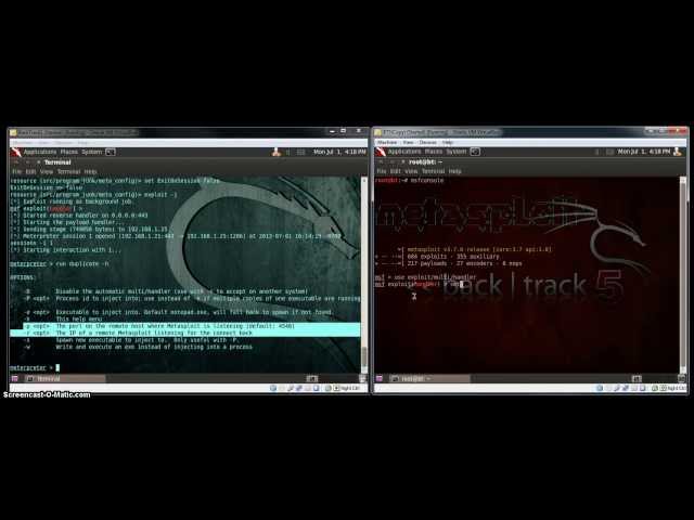 How to Duplicate/"Throw" a Meterpreter Session [BackTrack5]