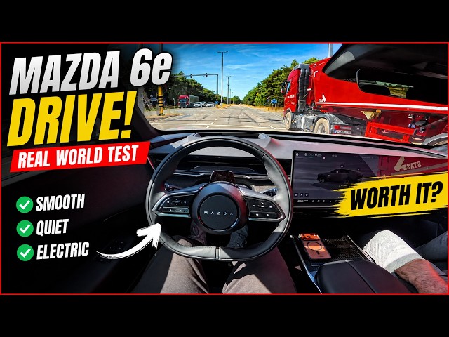 2027 Mazda CX 6e Full Interior Tour and POV Commute Through Dense Urban Traffic #mazda #ev #suv