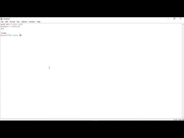 Bitwise operator in python