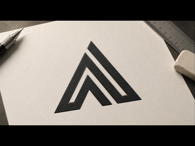 Minimalist Letter A Logo Design Process | The 1000 Letter A Project #0004
