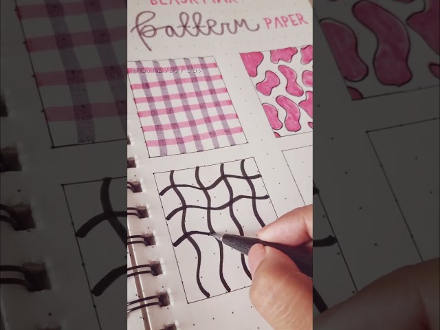 How to make Blackpink pattern papers💟#shorts #youtubeshorts #blackpink #shutdown #blink #school #art