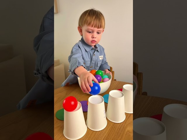 Fun & Easy DIY Color Sorting Game for Toddlers! 🎨🌈 #shorts